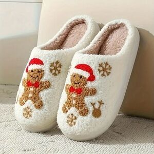 Gingerbread Plush Slippers